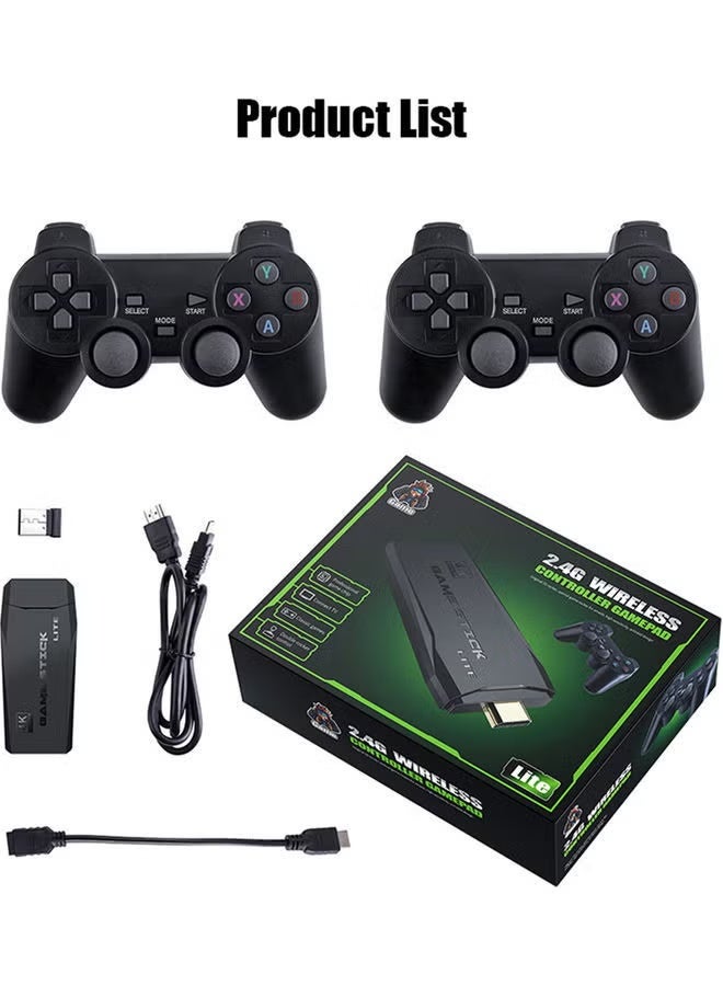 4K HD video game console, dual 2.4GHz wireless controllers, classic TV gaming console, 64GB memory, 10,000 classic games - Image 5